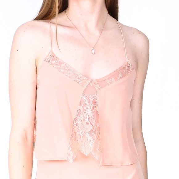 MADEWELL Silk Lowlight Lace-Inset Midi Dress - Picture 6 of 10